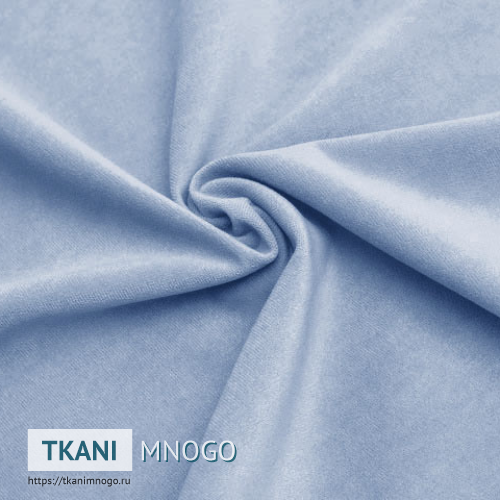 Фото материала велюра “12” (однотонный голубой)