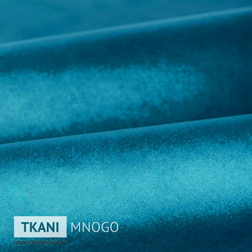 Фото “ YD-34” (однотонный голубой) - обивки бархата