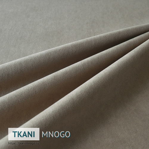 Фото ткани велюра “030” (однотонный серый)