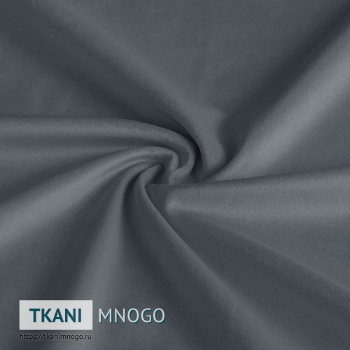 Фото ткани F1-35 - серый однотонный. Производитель Китай. Замша крупным планом.